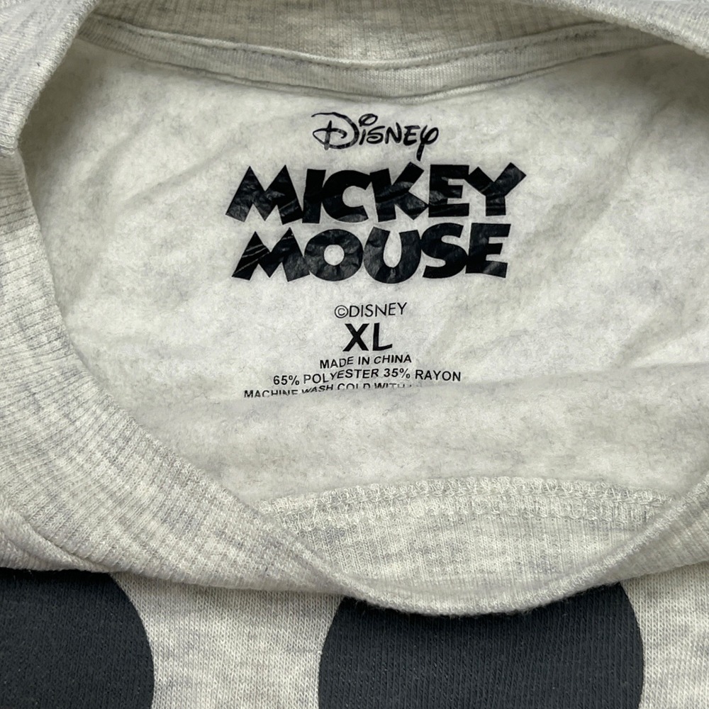 Disney Mickey and Minnie Mouse Women's Sweatshirt Light Gray Side Slits Sz XL - Picture 2 of 6